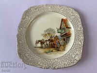 Αγγλική vintage πιατέλα με σήμανση