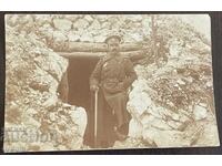 5164 Kingdom of Bulgaria Major Popov in front of the bunker on the rocks