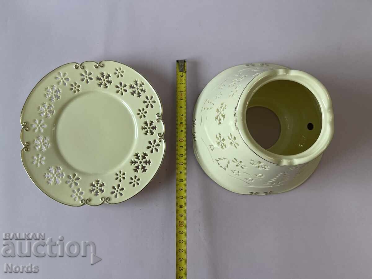 Auction  Christmas porcelain candlestick