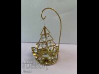 Χριστουγεννιάτικο μεταλλικό κηροπήγιο