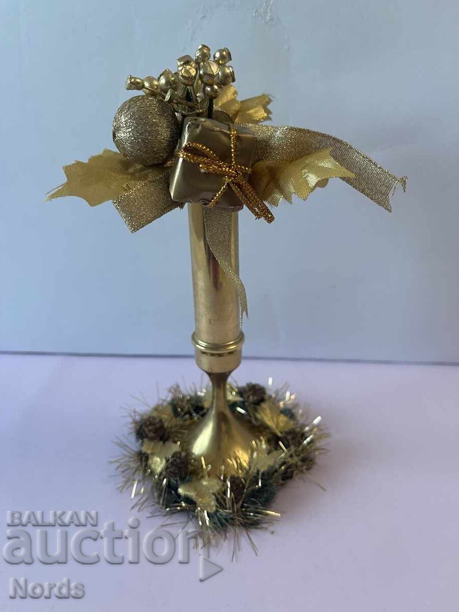 Χριστουγεννιάτικο μεταλλικό κηροπήγιο