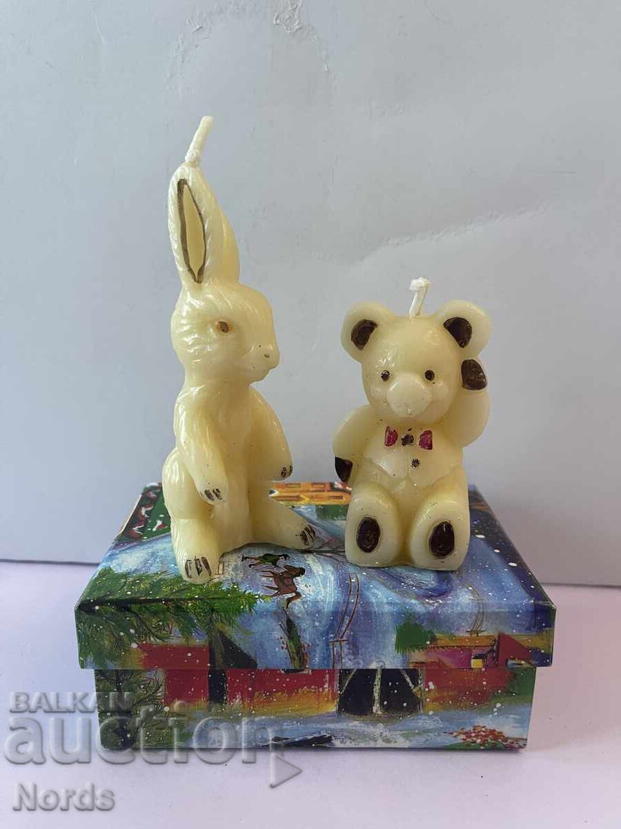 Christmas box with candles Christmas box with candles