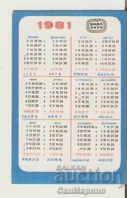Ημερολόγιο Σπορ-Τότο 1981. Ρυθμική Γυμναστική με τιμή 1.00 BGN | € 0.51 Ημερολόγιο Σπορ-Τότο 1981. Ρυθμική Γυμναστική με τιμή 1.00 BGN | € 0.51