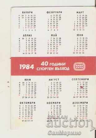 Календарче Спорт-тото 1984 г. Художествена гимнастика с цена 1.50 лв. | € 0.77 Календарче Спорт-тото 1984 г. Художествена гимнастика с цена 1.50 лв. | € 0.77