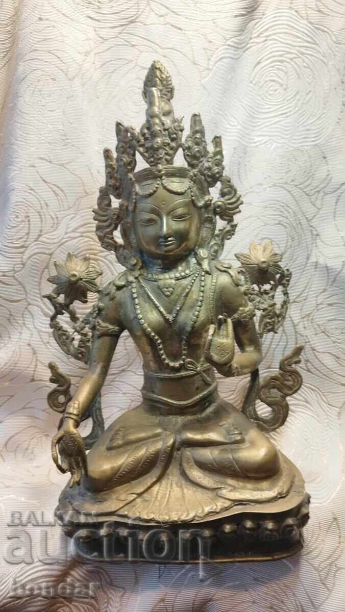 Buddha de bronz din Asia, Tibet, secolul al XVIII-lea/al XIX-lea Buddha de bronz din Asia, Tibet, secolul al XVIII-lea/al XIX-lea