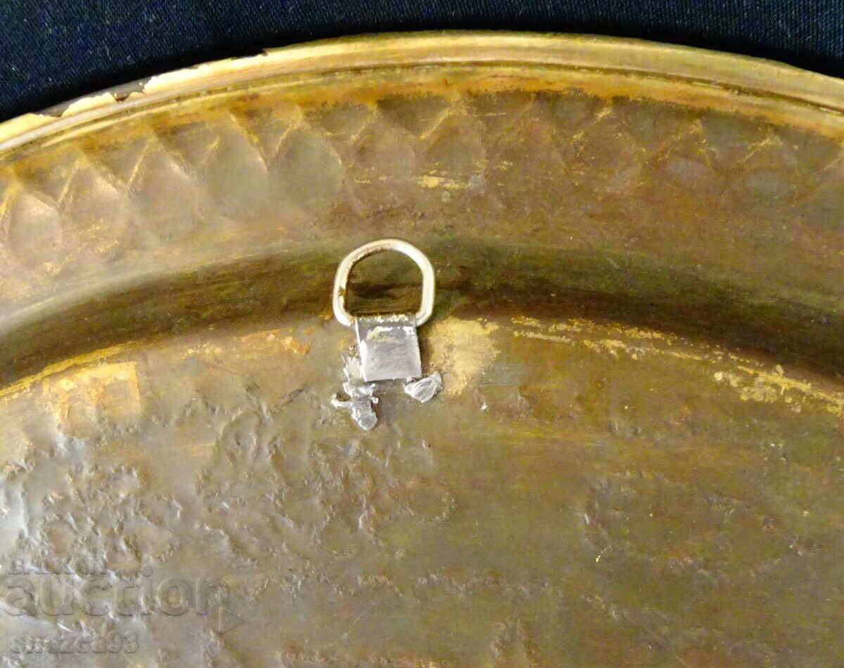 Бронзов поднос,пано,44 см.,1.4 кг.,Тунис. - 7