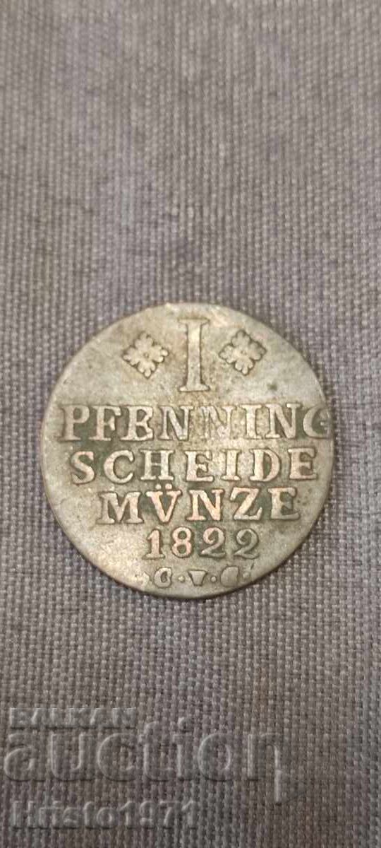 1 Pfennig 1822 Braunschweig 1 Pfennig 1822 Braunschweig