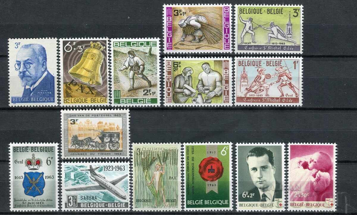 Βέλγιο 1963 MnH - σειρές και μεμονωμένα γραμματόσημα με τιμή 4.90 BGN | € 2.51