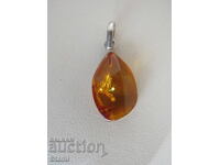 Colier - pandantiv chihlimbar baltic de primă clasă