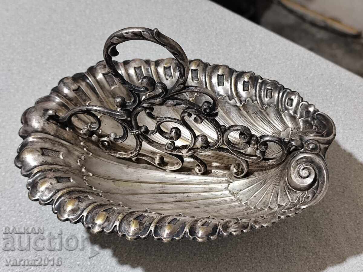 Антикварен посребрен лъжичник WMF, Германия - 5 Антикварен посребрен лъжичник WMF, Германия - 5