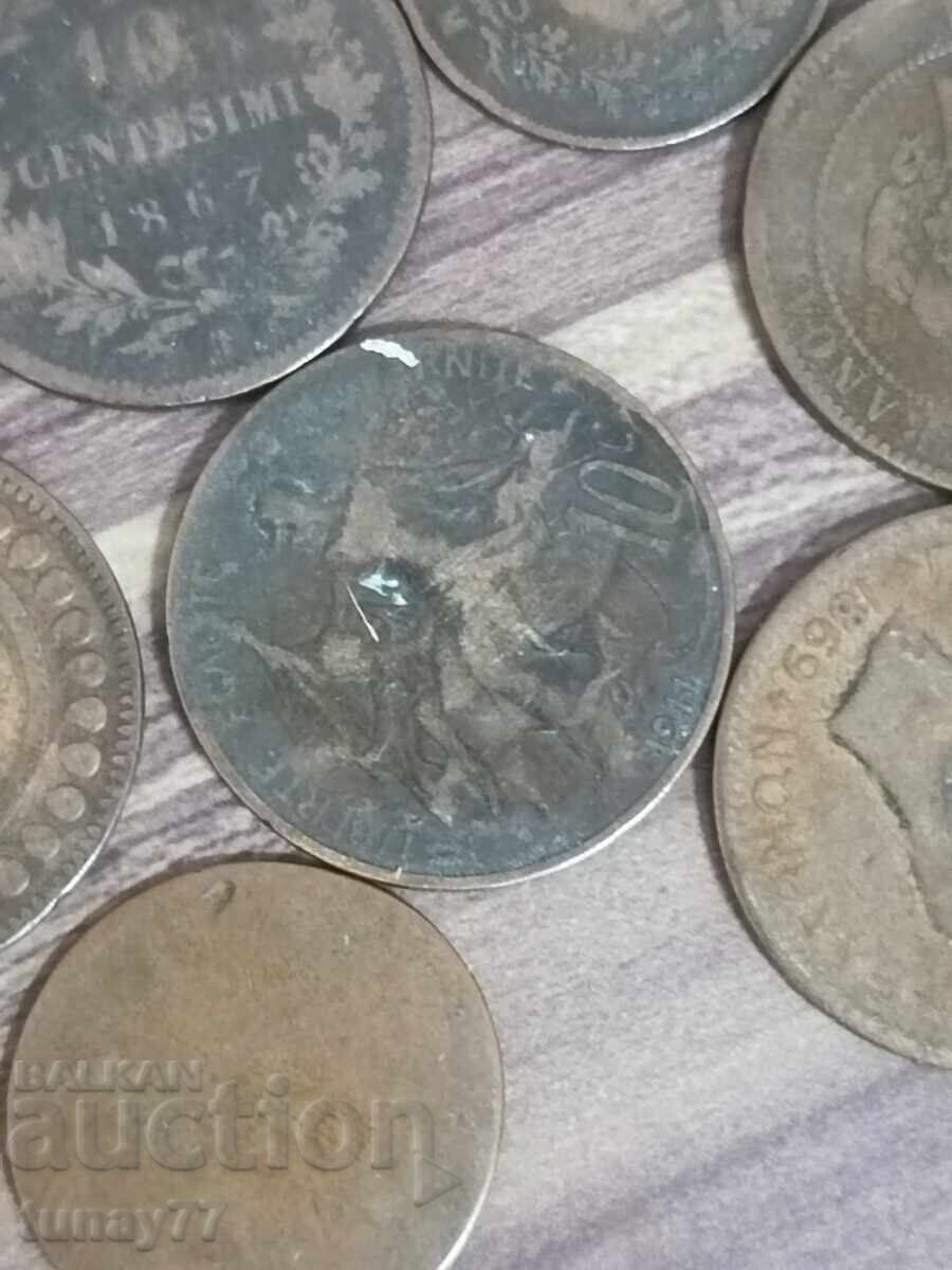 Доставка на Колекция медни монети доста стари