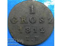 Polonia 1 grosz 1812 Varşovia Med