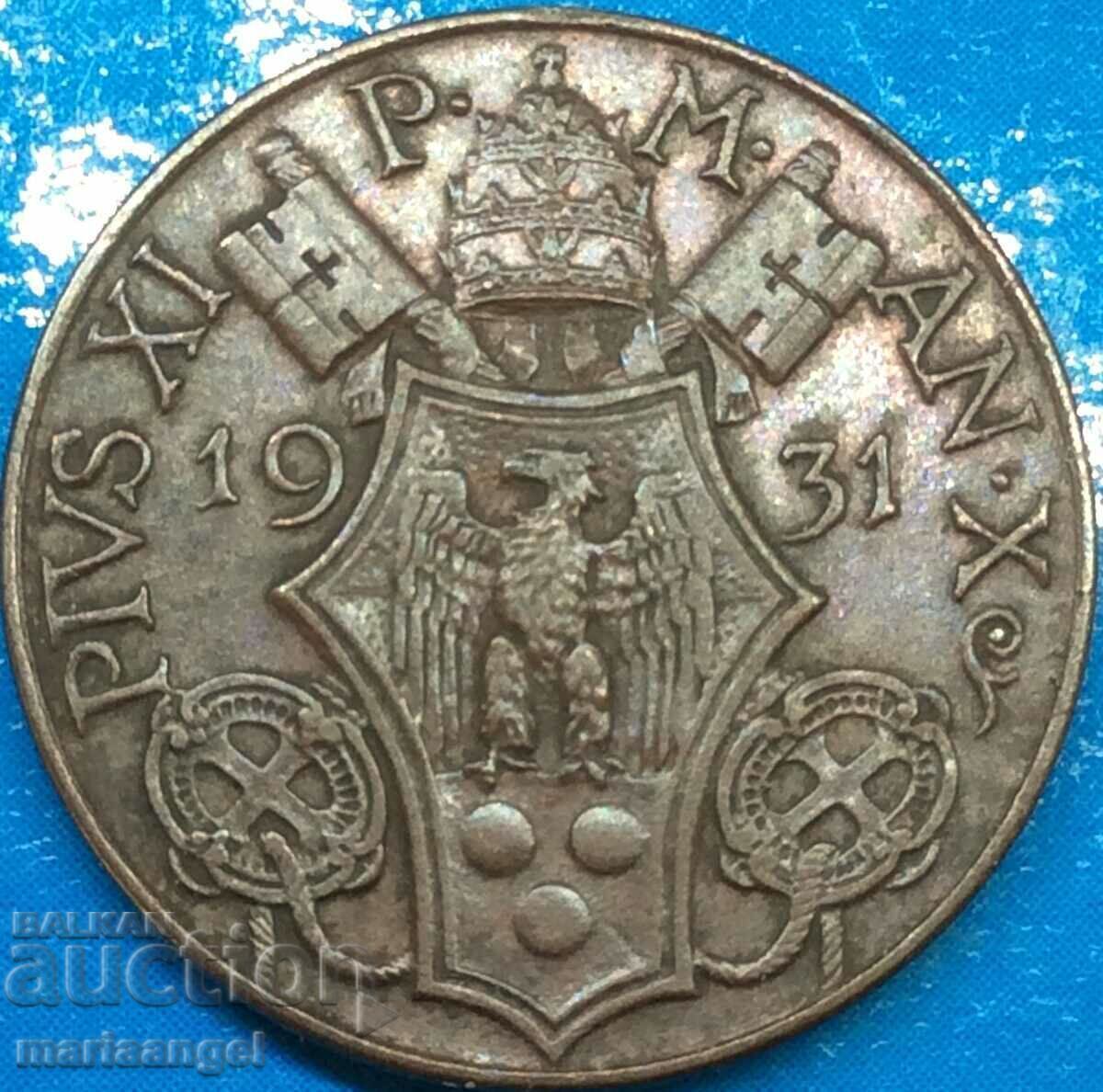 5 centesimi 1931 Vatican Pius XI mint 100,000 pcs with price 25.00 BGN | € 12.78