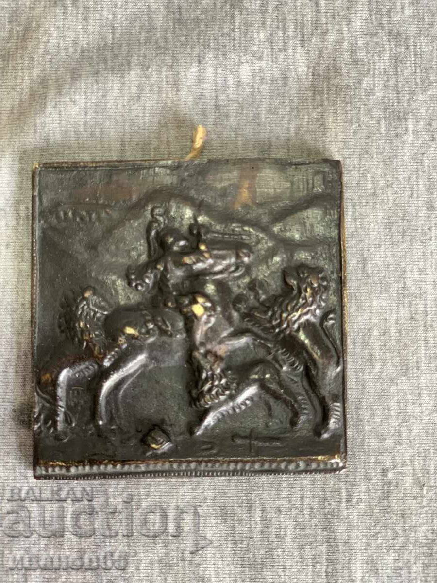 Cavaler atacat de trei lei