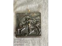 Cavaler atacat de trei lei