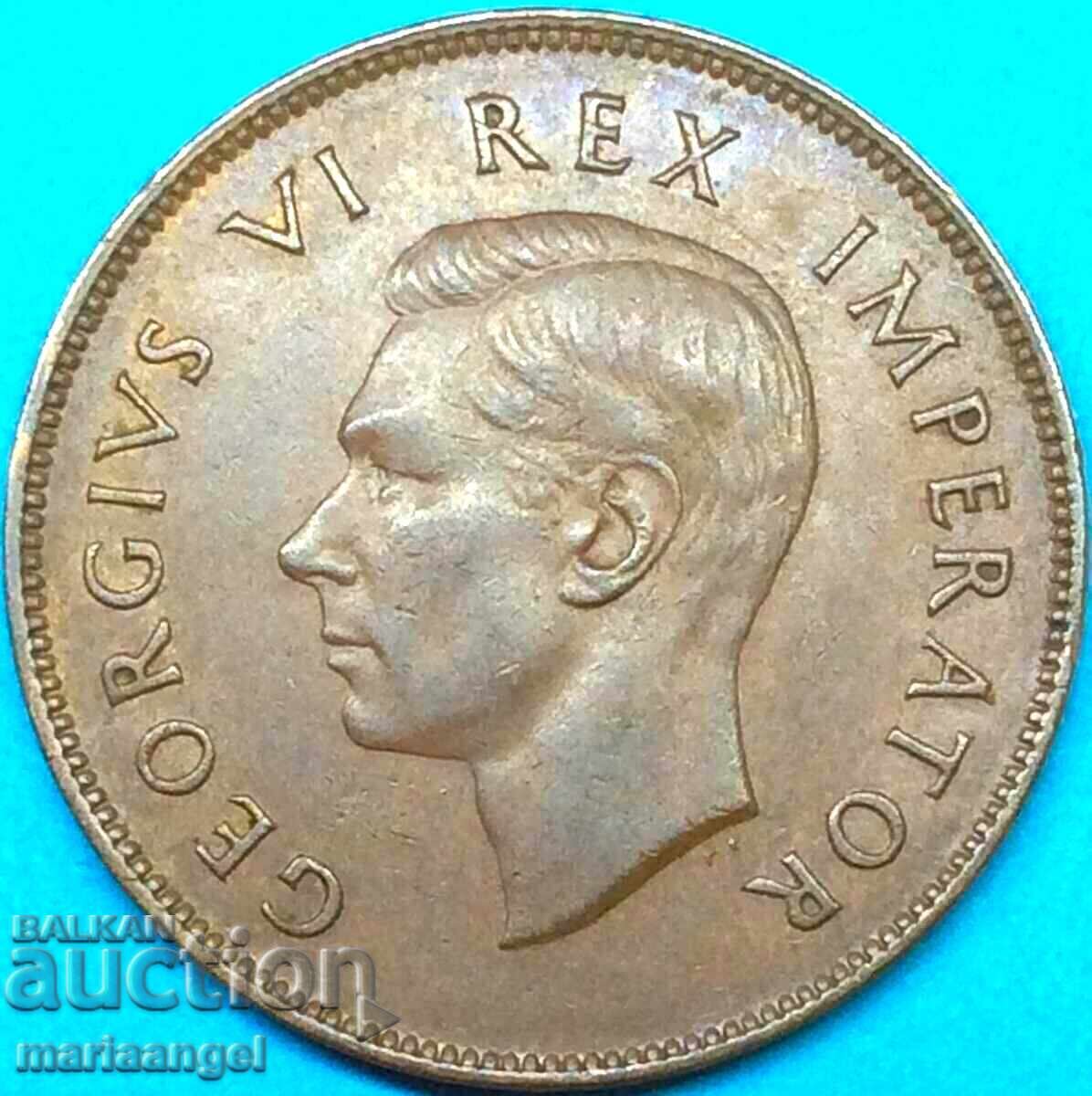Παράδοση Νότια Αφρική 1 Penny 1942 George VI 30mm Χάλκινο