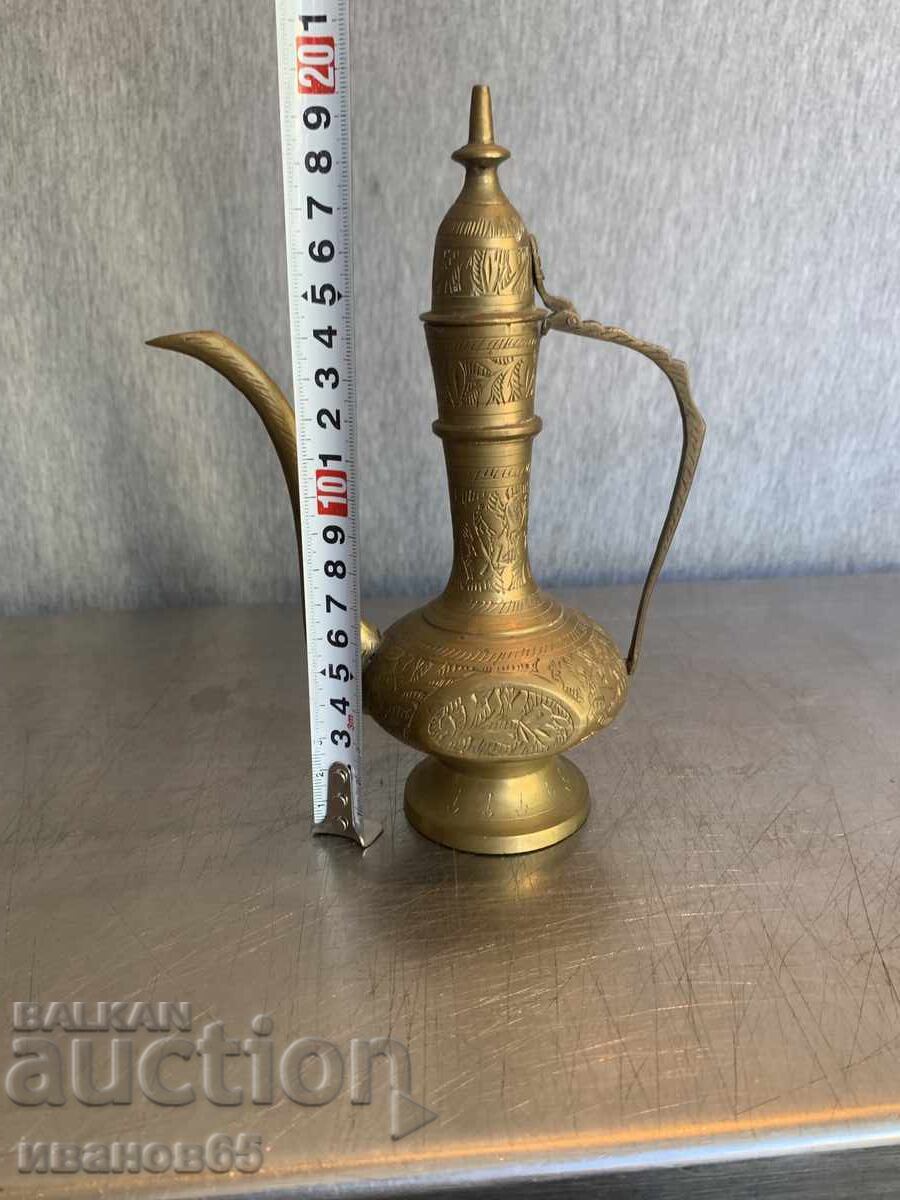 Indian Brass Hand Carved Teapot with price 50.00 BGN | € 25.56