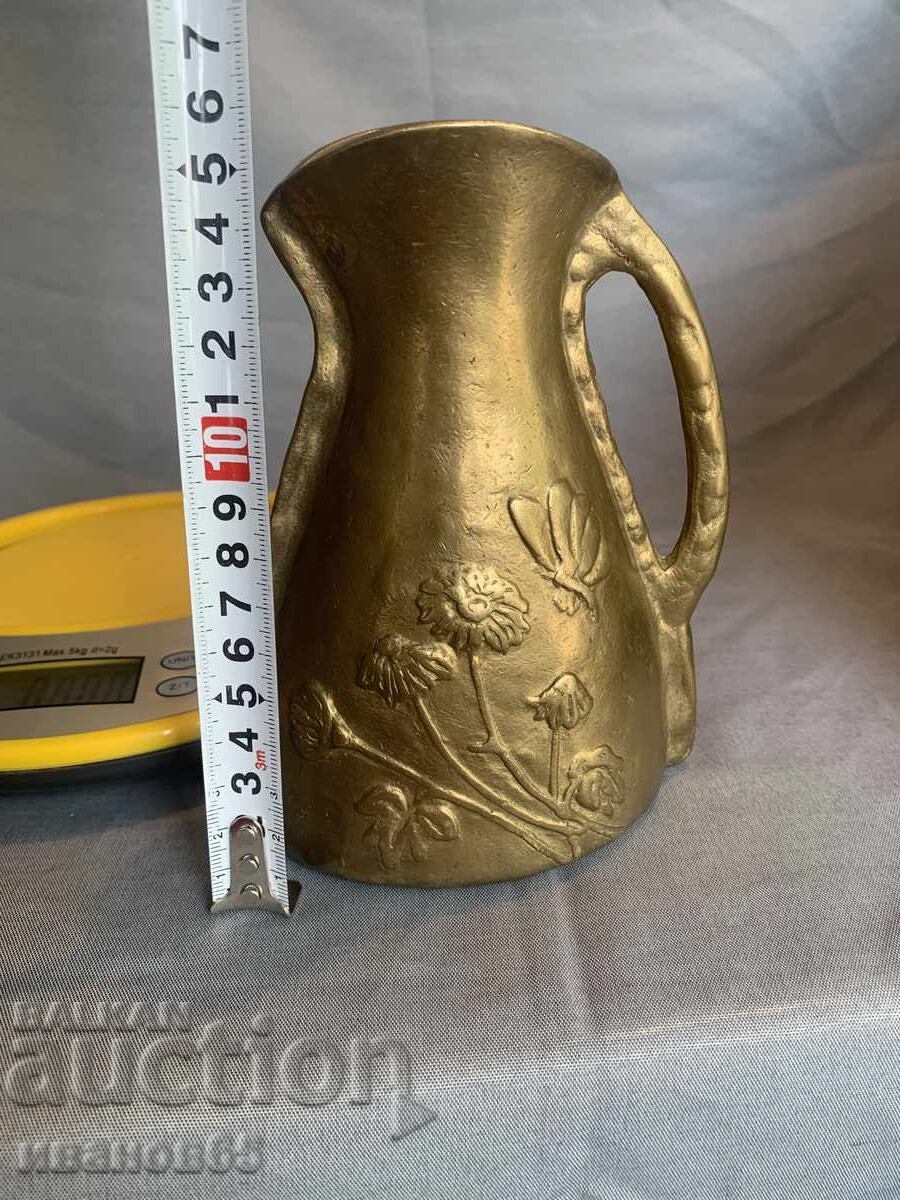 Old Bronze Pitcher Vase - 5 Old Bronze Pitcher Vase - 5