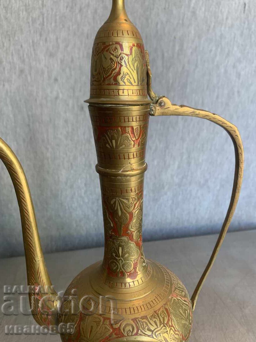 Delivery of Indian Brass Hand Carved Teapot Delivery of Indian Brass Hand Carved Teapot