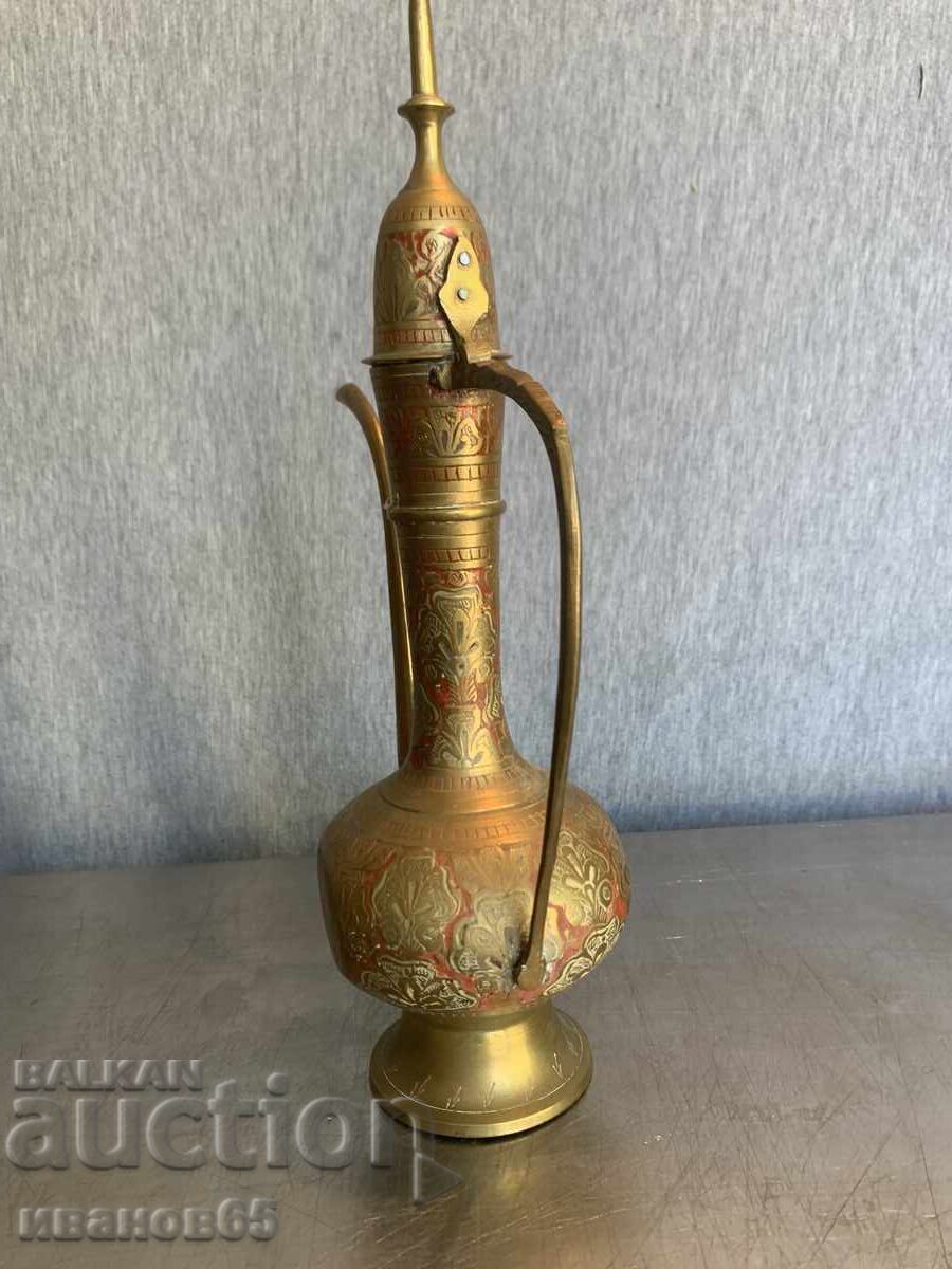 Indian Brass Hand Carved Teapot - 5 Indian Brass Hand Carved Teapot - 5