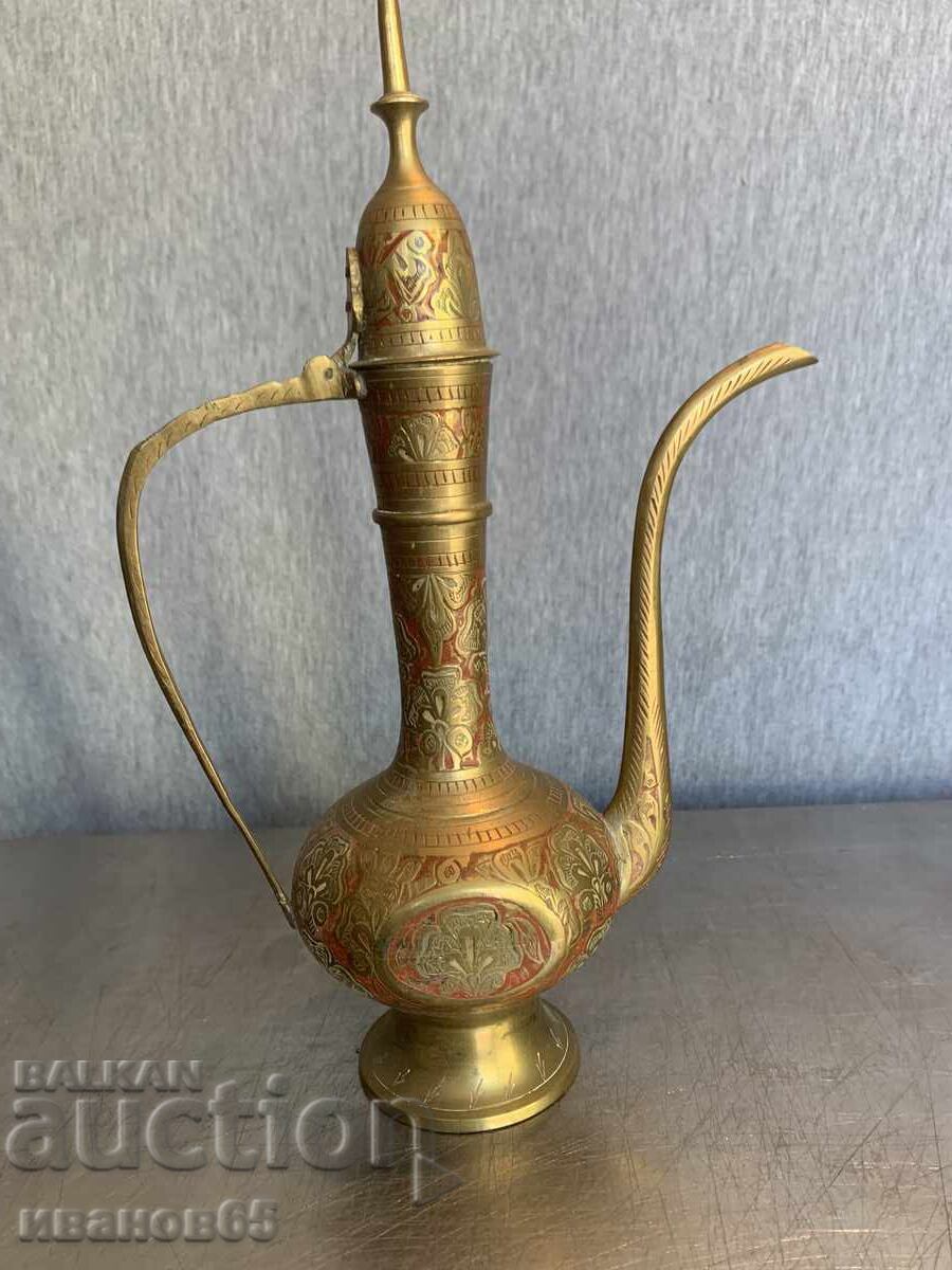 Indian Brass Hand Carved Teapot - 6 Indian Brass Hand Carved Teapot - 6