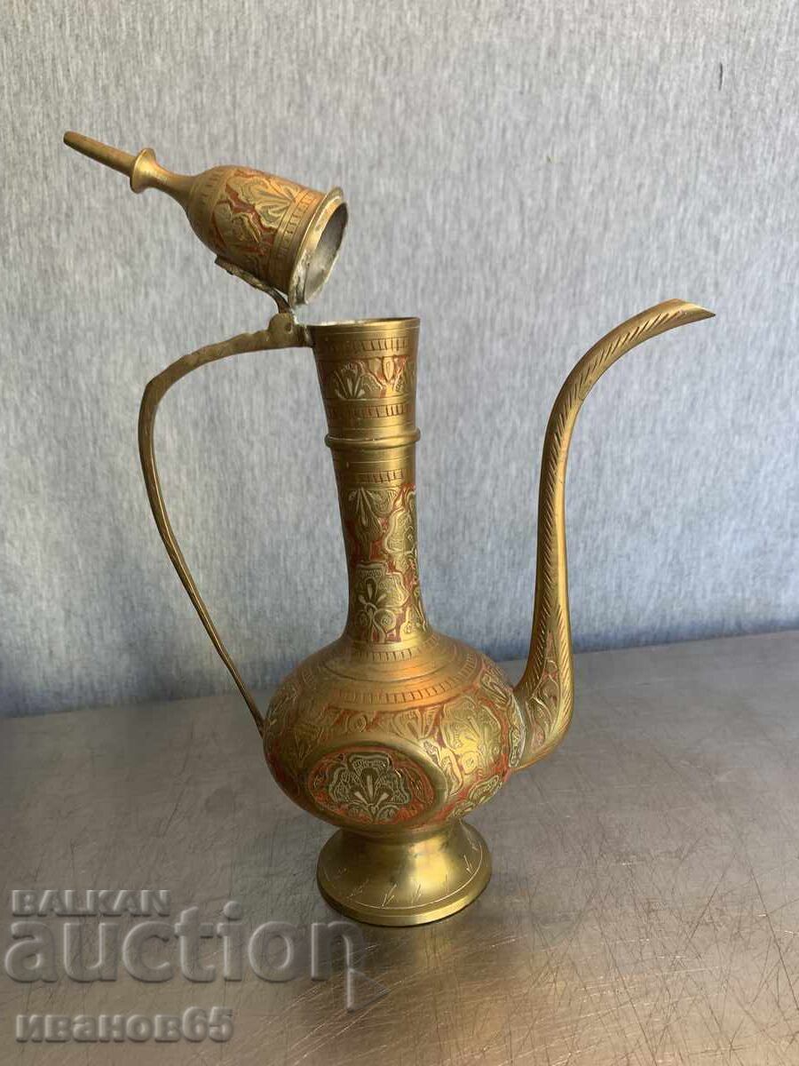 Indian Brass Hand Carved Teapot - 7 Indian Brass Hand Carved Teapot - 7