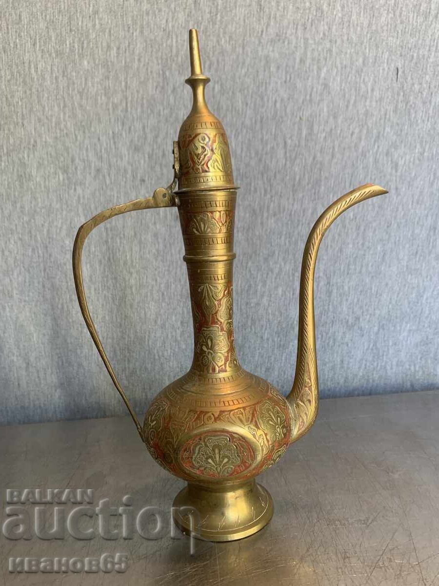 Indian Brass Hand Carved Teapot Indian Brass Hand Carved Teapot