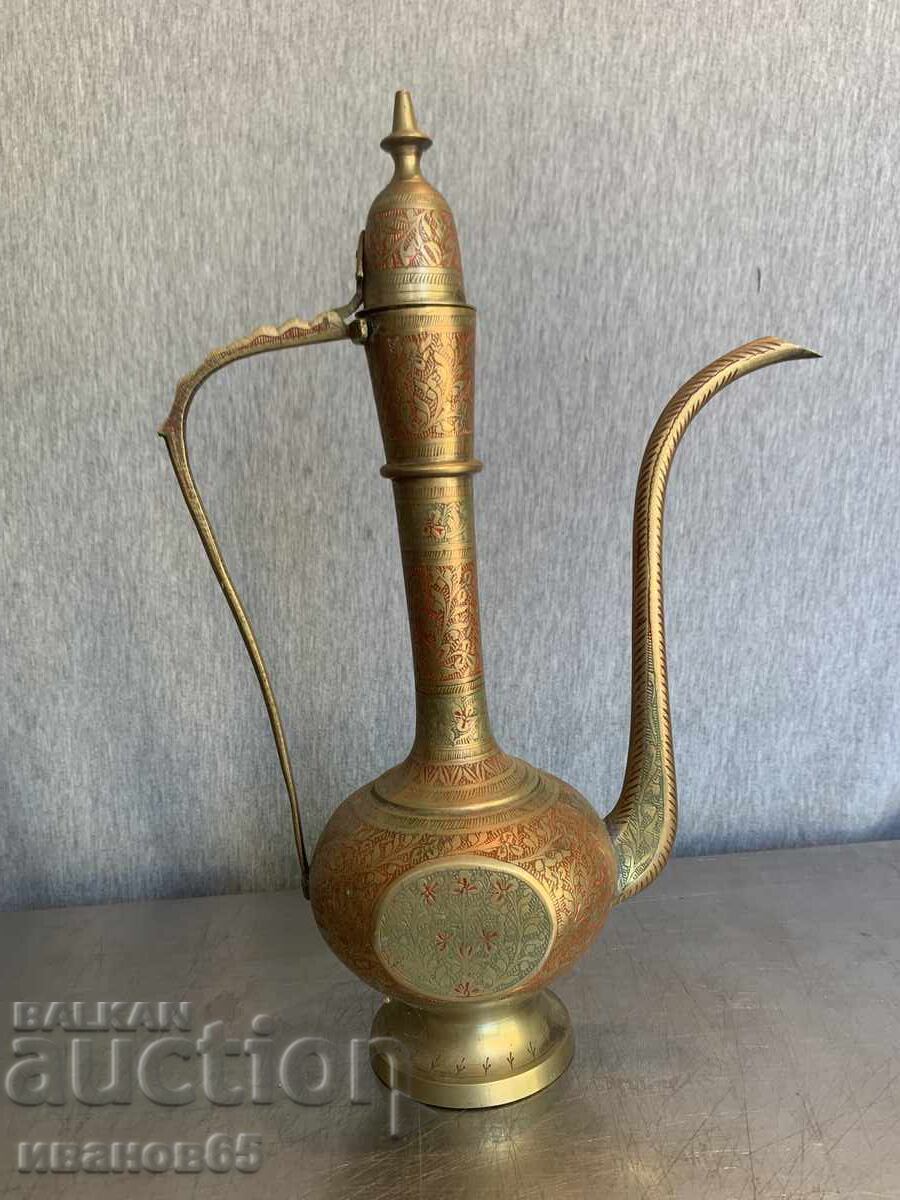 Indian Brass Hand Carved Teapot Indian Brass Hand Carved Teapot