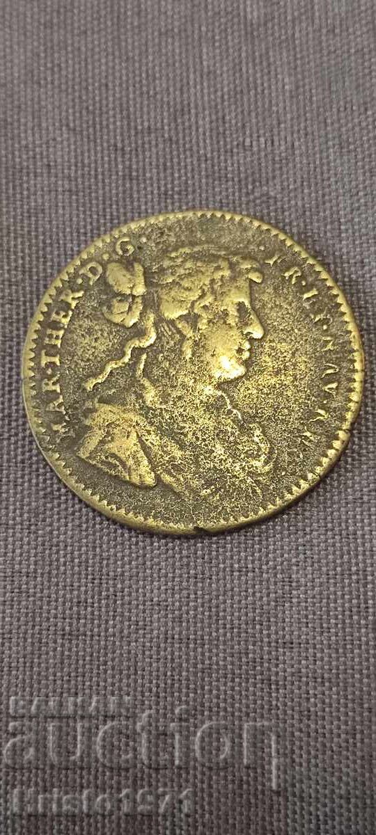 Jeton Ludovic al XIV-lea și Maria Tereza