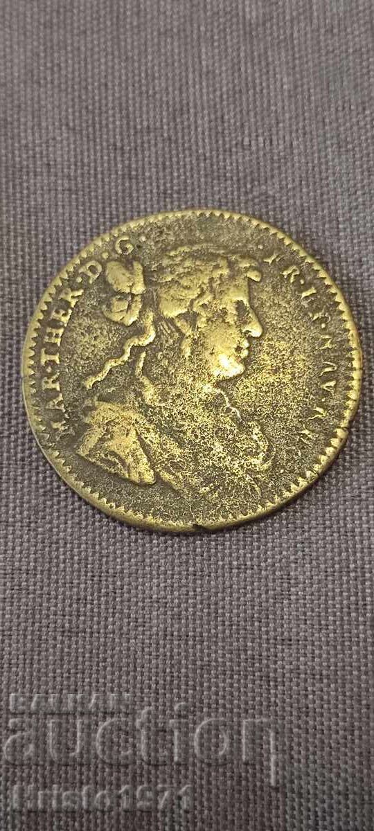 Jeton Ludovic al XIV-lea și Maria Tereza