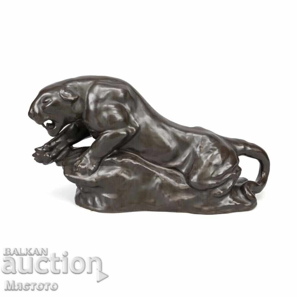 Panteră ceramică glazurată 50cm