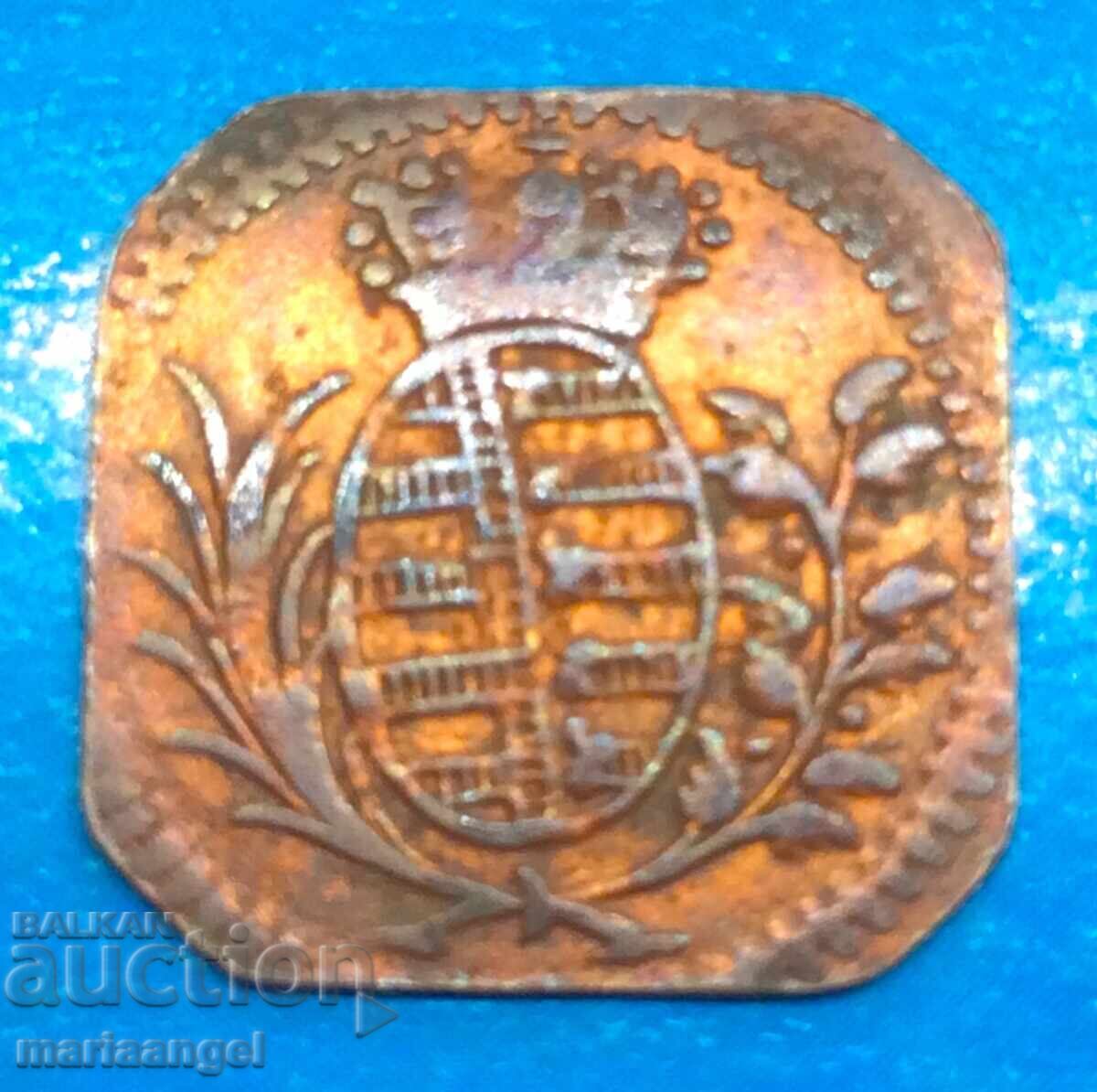 1 Хелер 1788 Германия Саксен-Хилдбургхаус - рядка - 6 1 Хелер 1788 Германия Саксен-Хилдбургхаус - рядка - 6