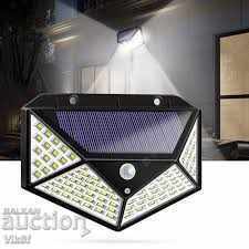 Delivery of Waterproof solar 100 LED wall light with 3 modes
