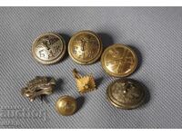 Kingdom of Bulgaria lot military buttons rhombus epaulettes epaulets