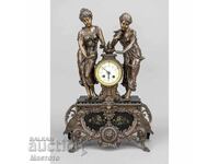 Mare sculptură franceză cu ceas și pendul 2