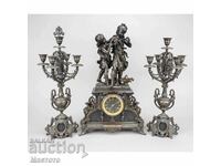 Marele sculptură franceză cu ceas și pendul 3