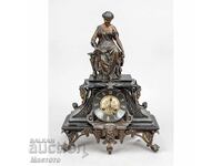 Sculptură franceză cu ceas și pendul 6