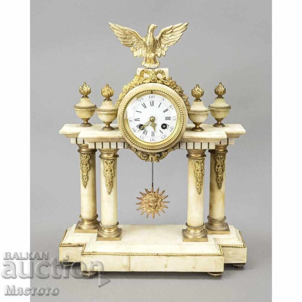 French clock with column and pendulum, second half of the 19th century