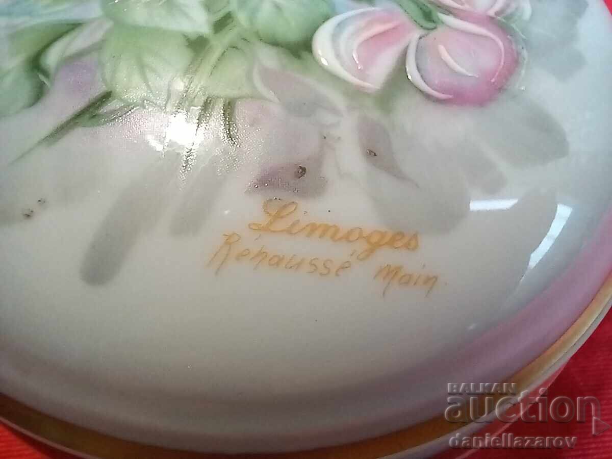 Δημοπρασία Λιμόζ, Λιμόζ Πορσελάνινο Ζωγραφισμένο Κουτί για Κοσμήματα