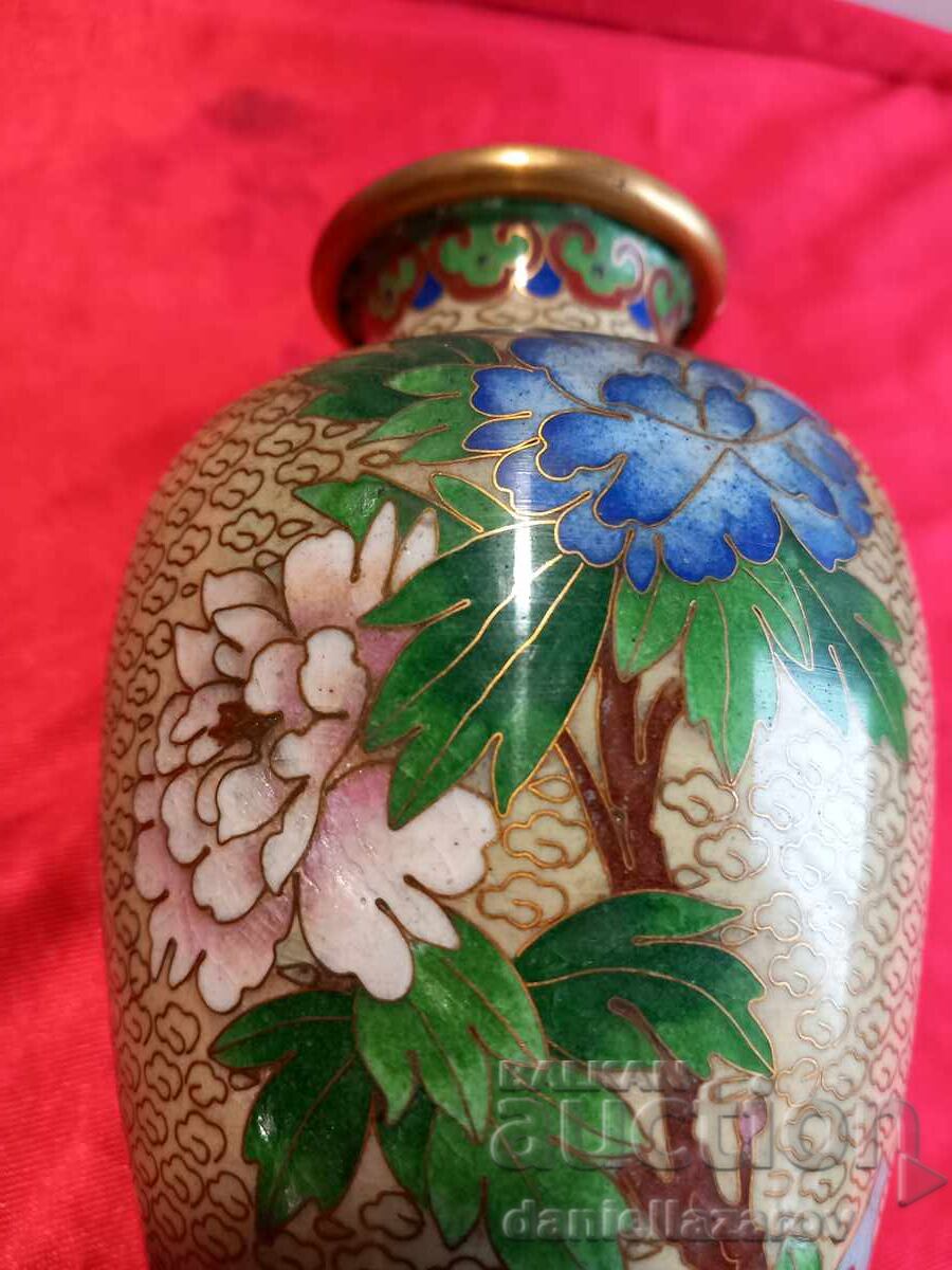 Delivery of CLOISONNÉ, Bronze Vase with Cellular Enamel