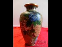 CLOAZONE, Vază Bronz cu Email Celular