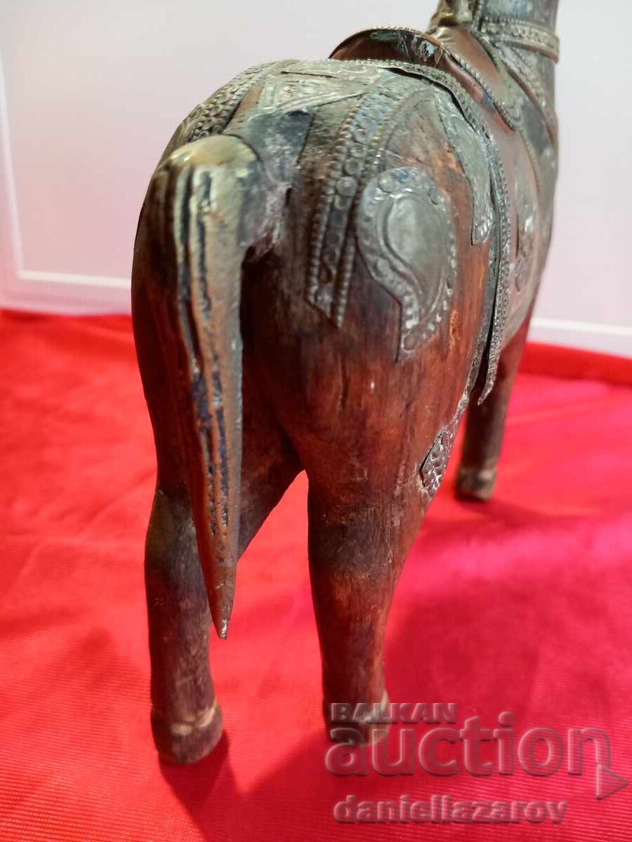 Αρχαίο Αγαλματίδιο ΑΛΟΓΟ, Ξύλο και Χαλκός - 5