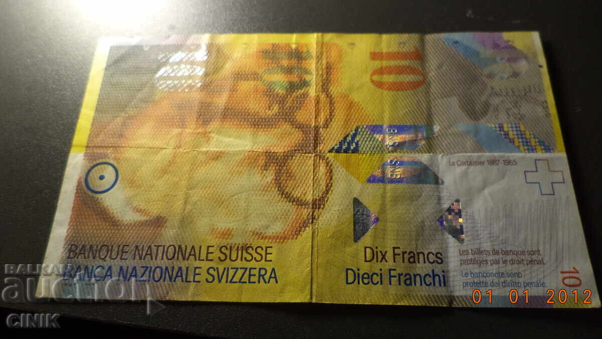 Licitație 10 FRANCI ELVEȚIENI