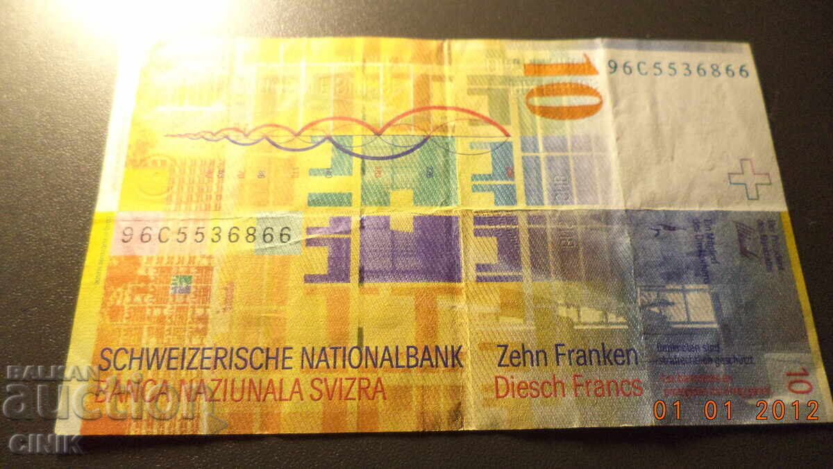10 FRANCI ELVEȚIENI