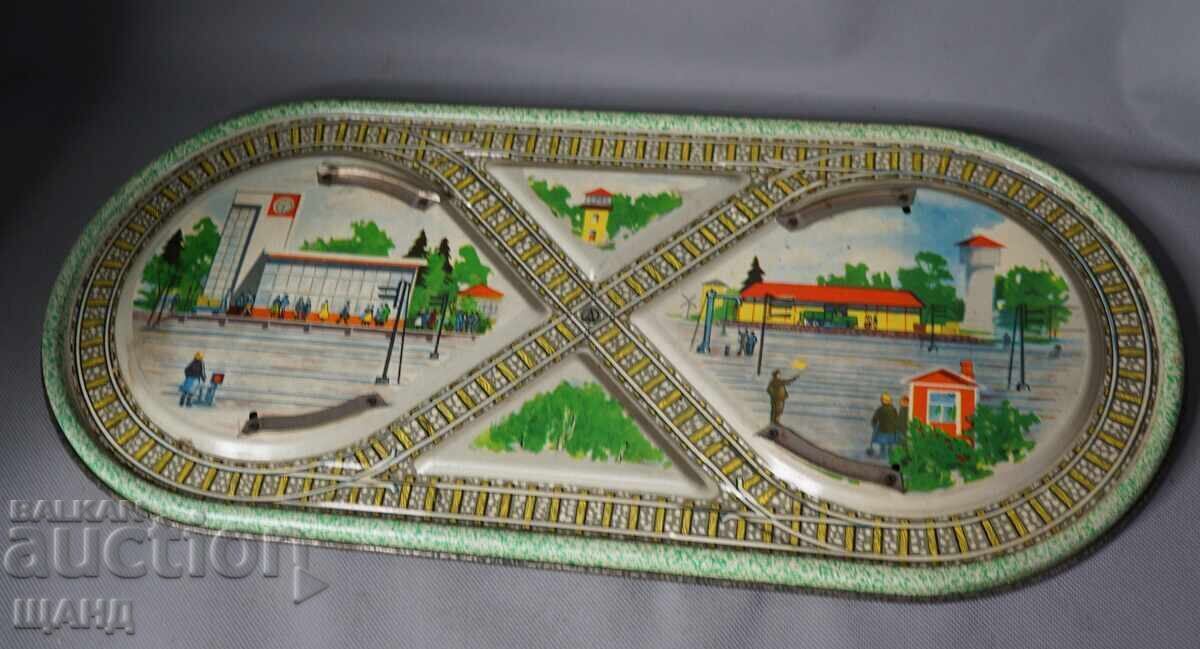 Trenuleț mecanic metalic rusesc vechi, locomotivă cu cuită - 6