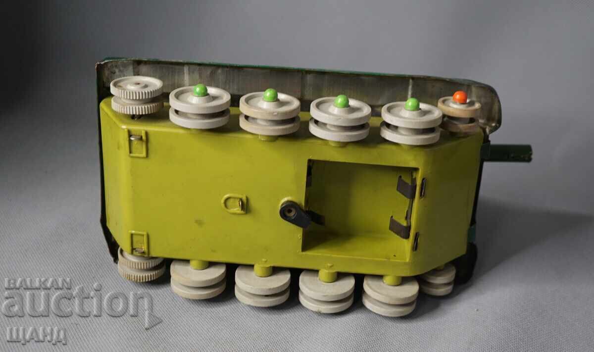 Old metal toy tank model, battery operated - 5