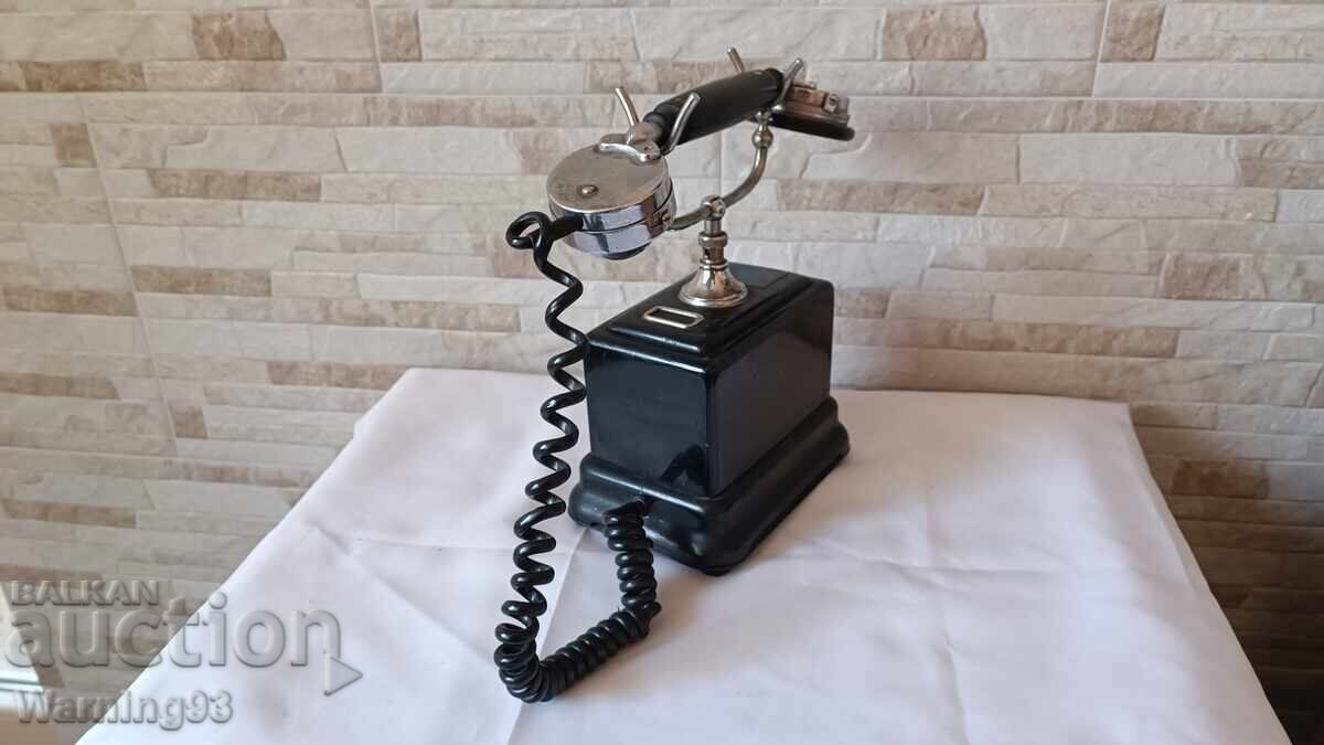 Auction  Old German phone with a fork - royal era - 1920