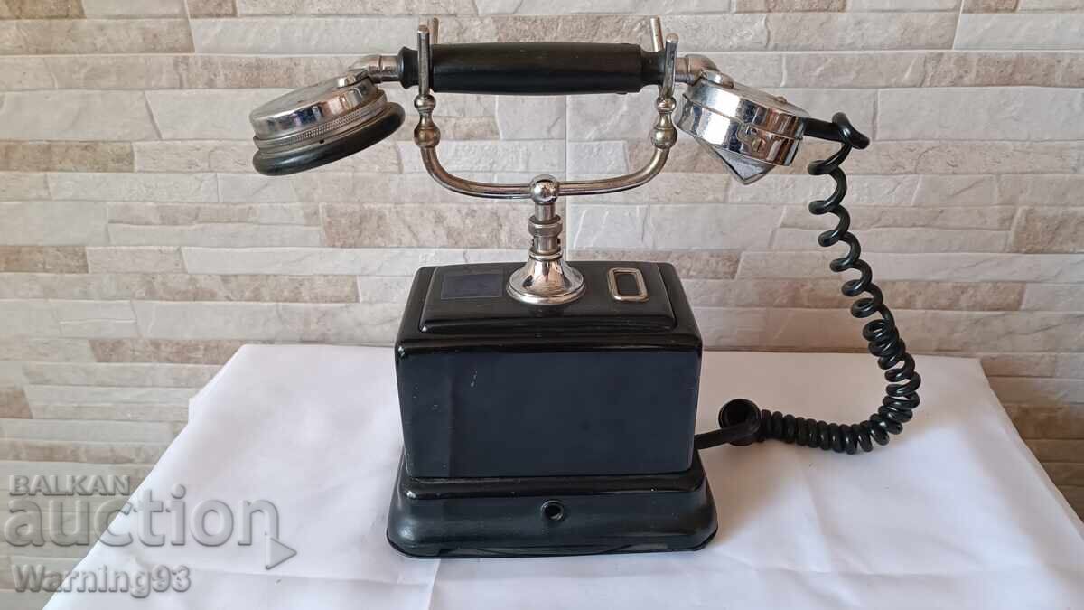 Old German phone with a fork - royal era - 1920 - 5