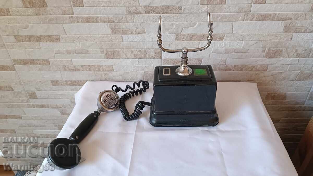 Old German phone with a fork - royal era - 1920 - 6