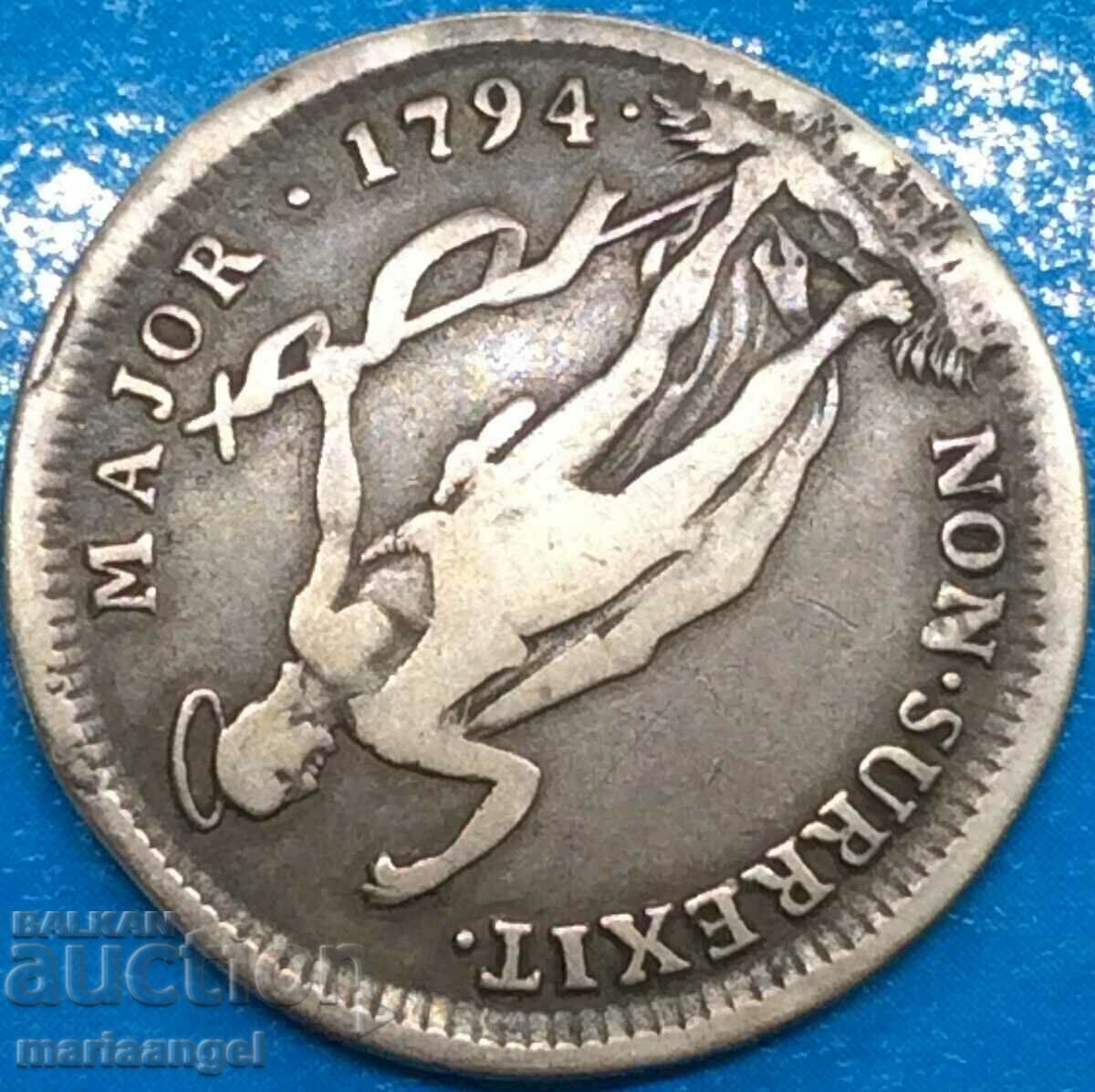 Auction  Genoa 1 lira 1794 Italy John the Baptist Doge's reign